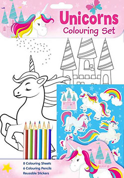 Unicorns colouring set