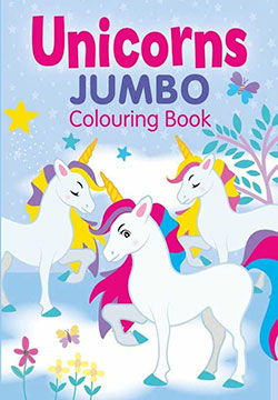 Unicorns jumbo colouring book